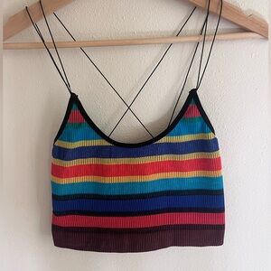 Urban Outfitters Rainbow Crop Tank